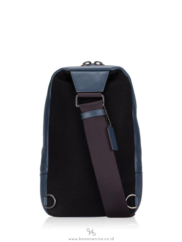 COACH Men 22242 Terrain Perforated Sling Pack Denim Graphite