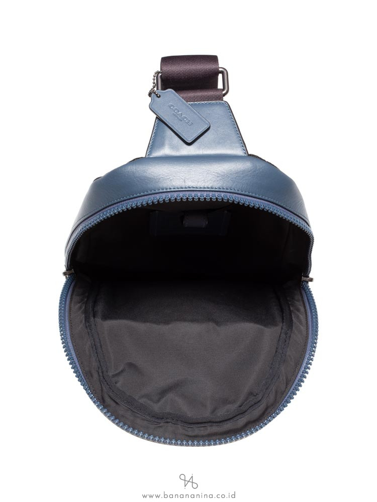 COACH Men 22242 Terrain Perforated Sling Pack Denim Graphite