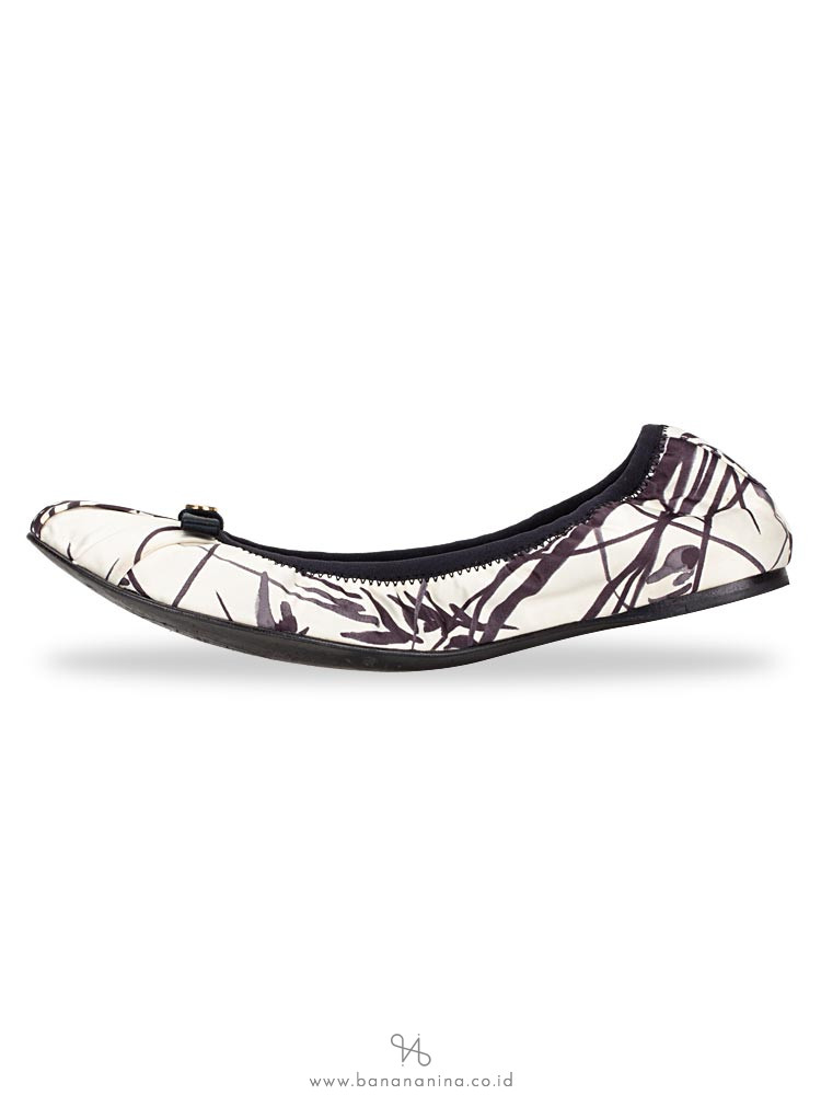 TORY BURCH Ally Satin Ballet Black Clancy Sz 7