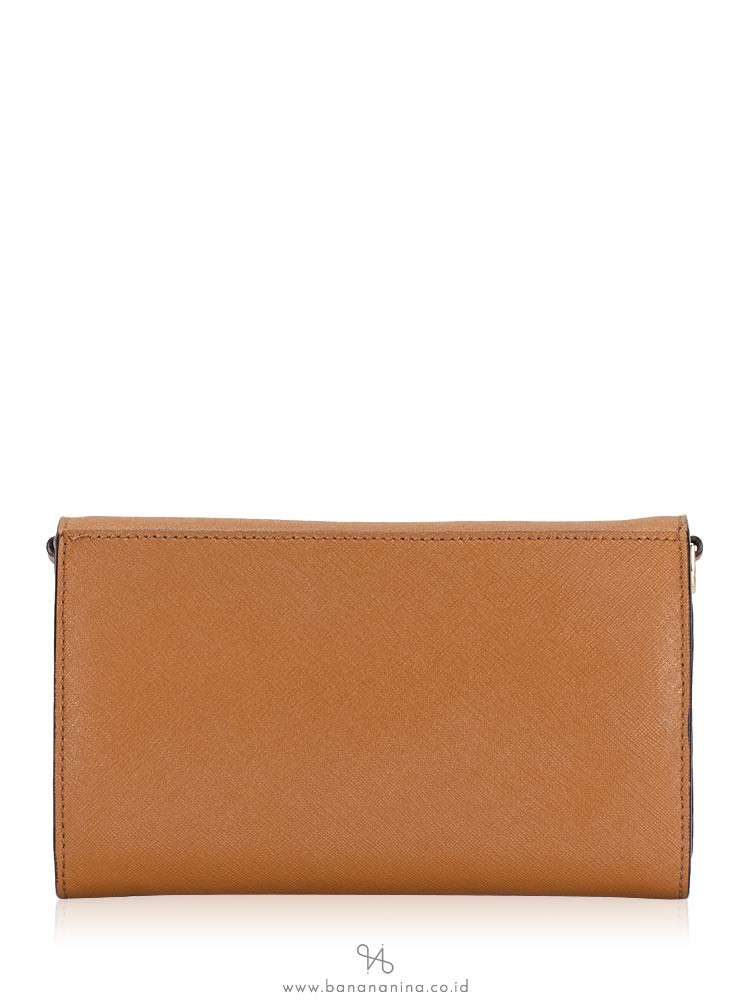 TORY BURCH Robinson Chain Wallet Tiger Eye