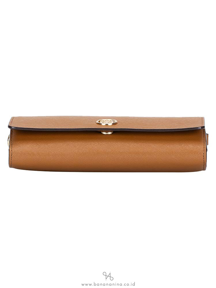 TORY BURCH Robinson Chain Wallet Tiger Eye