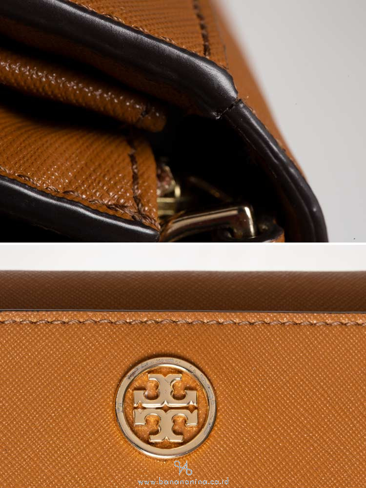 TORY BURCH Robinson Chain Wallet Tiger Eye