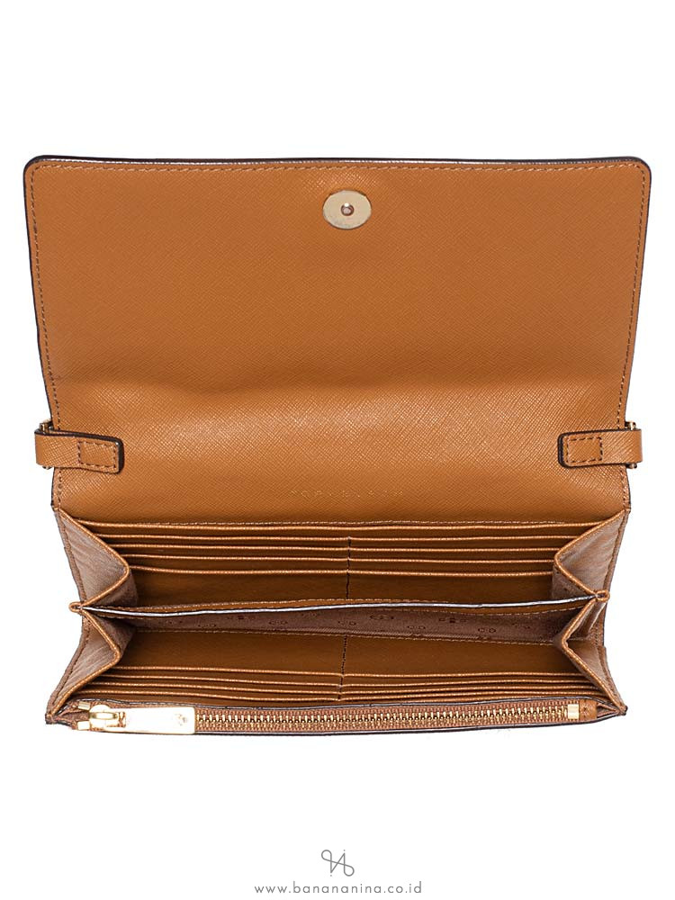 TORY BURCH Robinson Chain Wallet Tiger Eye