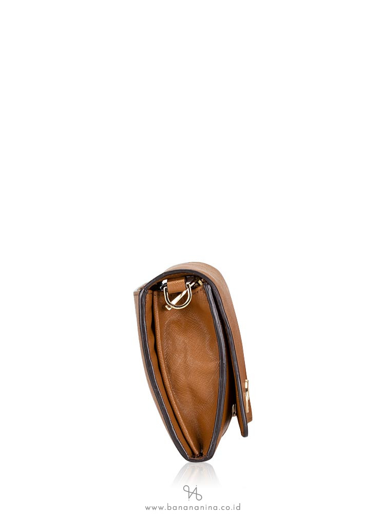 TORY BURCH Robinson Chain Wallet Tiger Eye