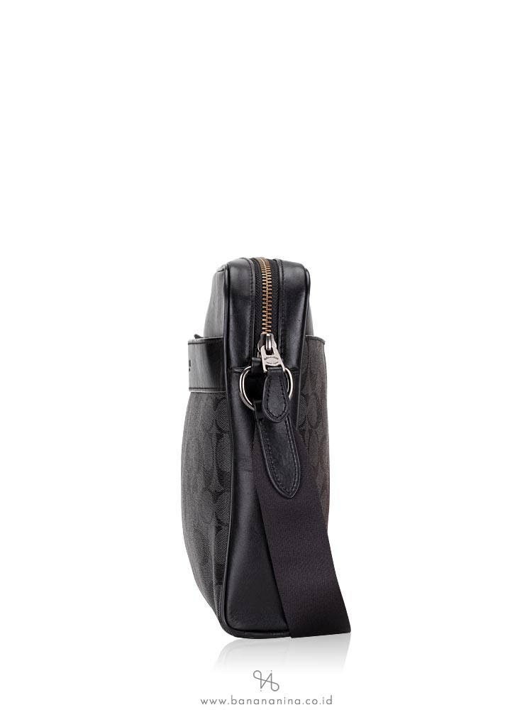 COACH Men 28456 Signature Charles Camera Bag Black Smoke