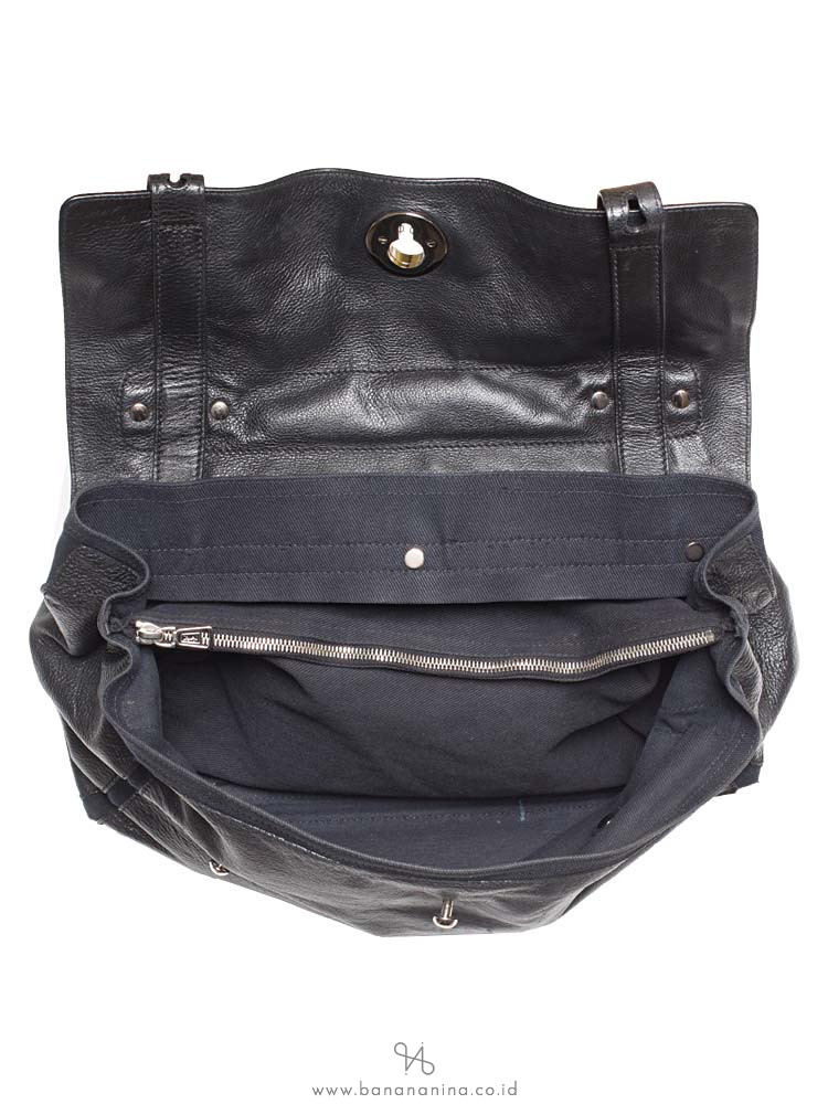 YSL Calfskin Canvas Large Muse Two Black