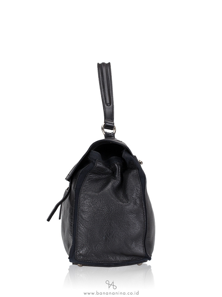 YSL Calfskin Canvas Large Muse Two Black
