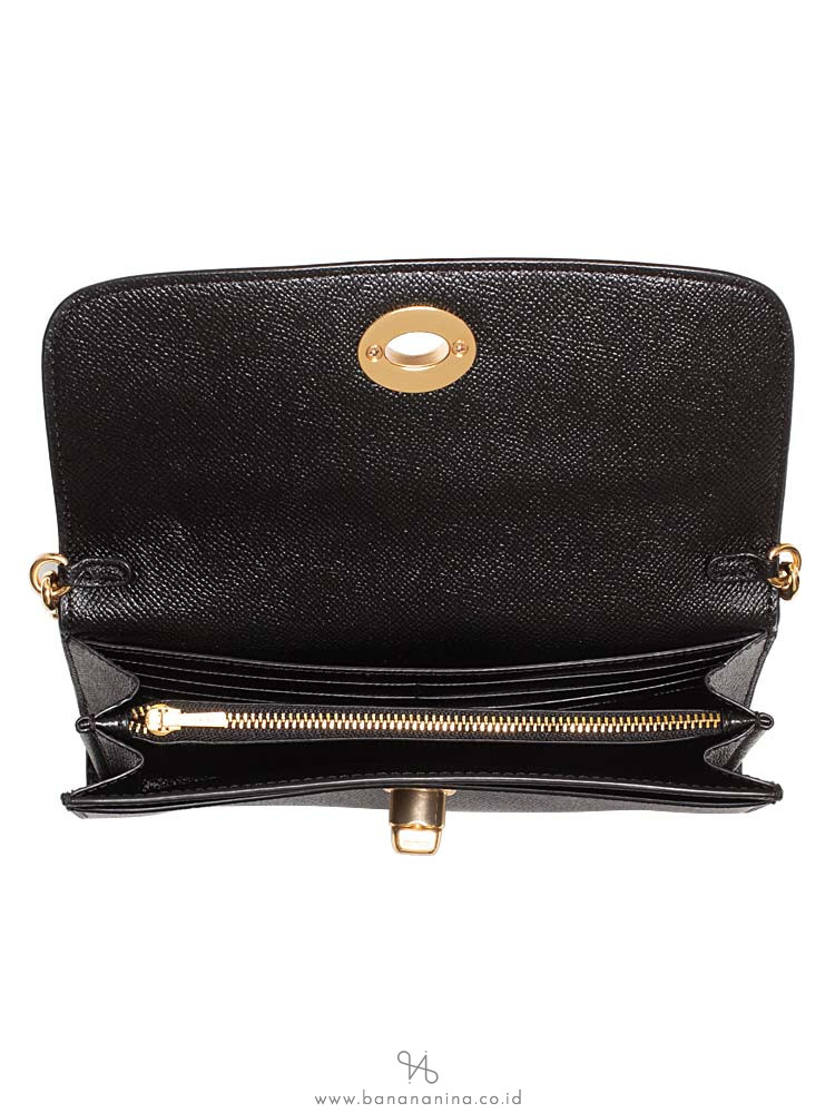 COACH 33390 Crossgrain Chain Crossbody Black