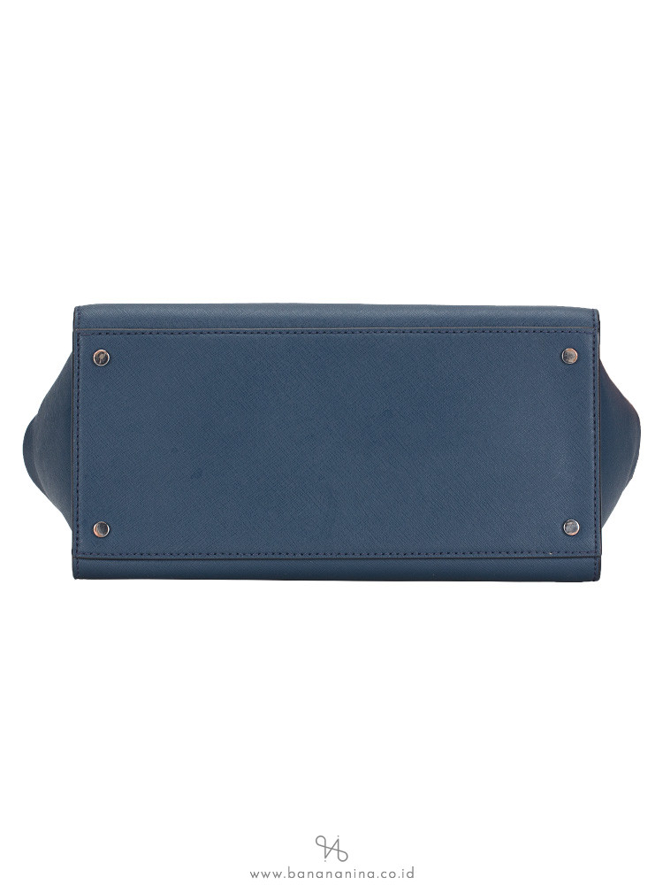 KATE SPADE Cameron Spade Flower Applique Medium Satchel Petrol Blue
