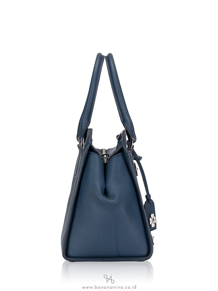 KATE SPADE Cameron Spade Flower Applique Medium Satchel Petrol Blue