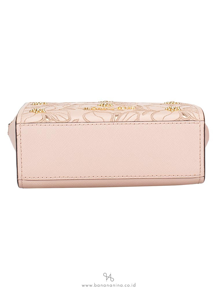 MICHAEL KORS Sofia Flower Embroidered Stud Small Crossbody Ballet