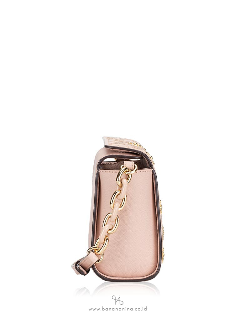 MICHAEL KORS Sofia Flower Embroidered Stud Small Crossbody Ballet