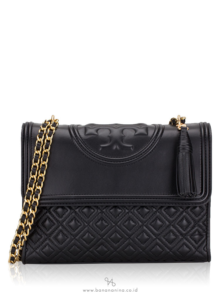 TORY BURCH Fleming Convertible Shoulder Bag Black Multi