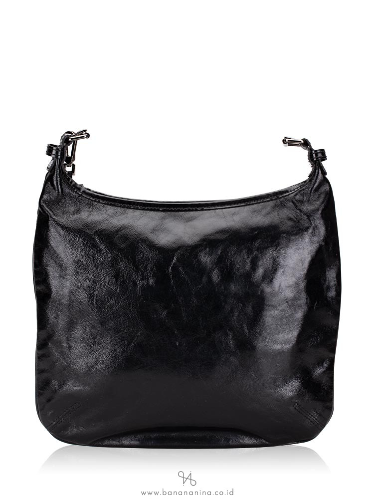 LONGCHAMP Patent Leather Legende Verni Crossbody Black