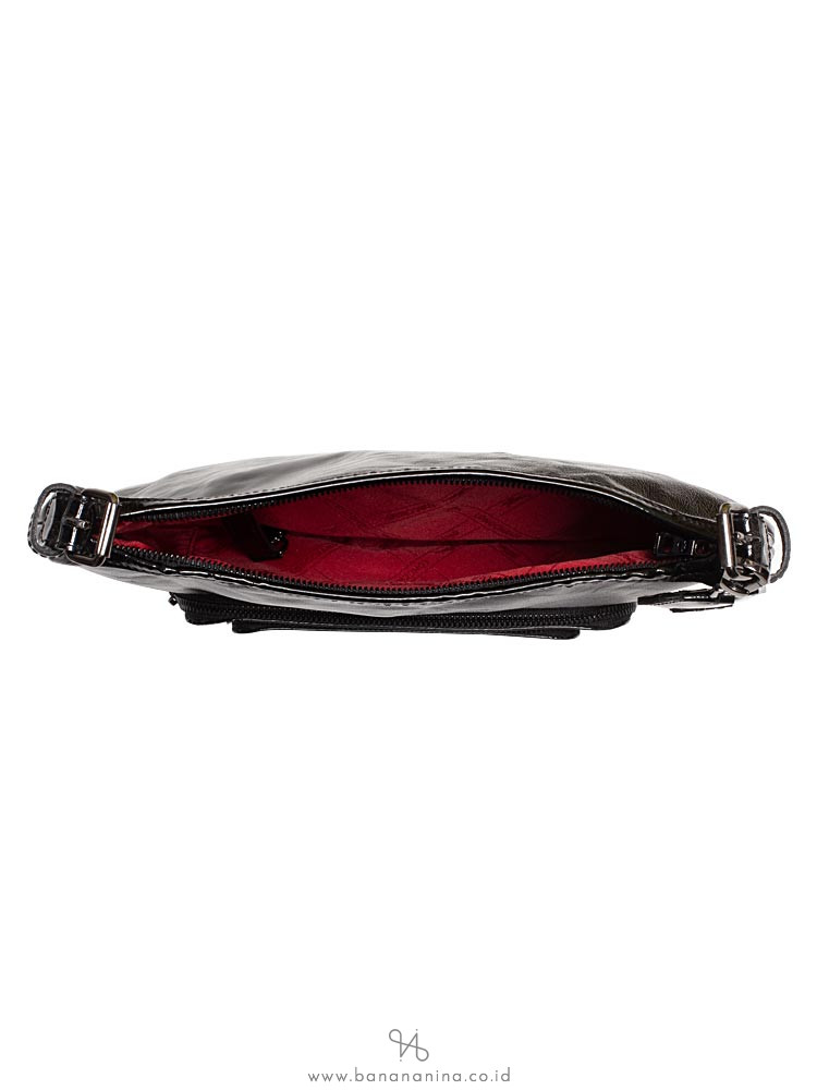 LONGCHAMP Patent Leather Legende Verni Crossbody Black