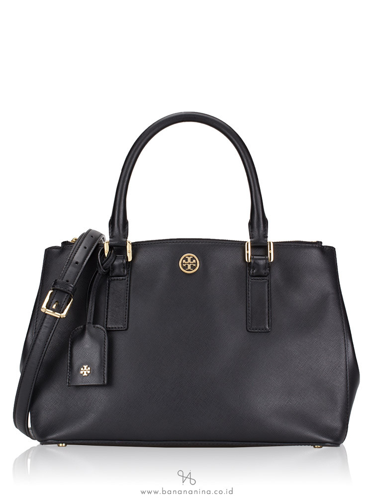 TORY BURCH Robinson Double Zip Tote Black