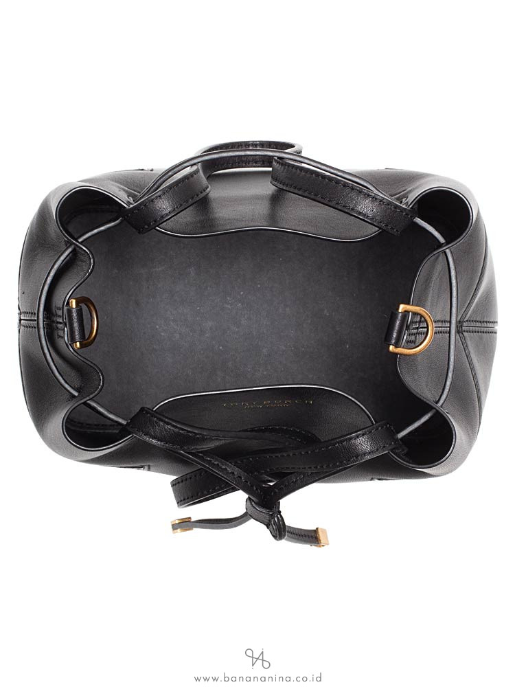 TORY BURCH Block T Small Bucket Bag Black