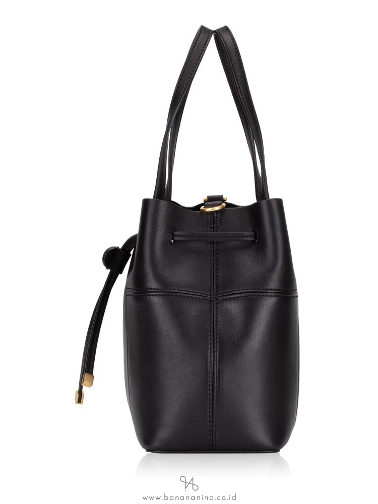 TORY BURCH Block T Small Bucket Bag Black