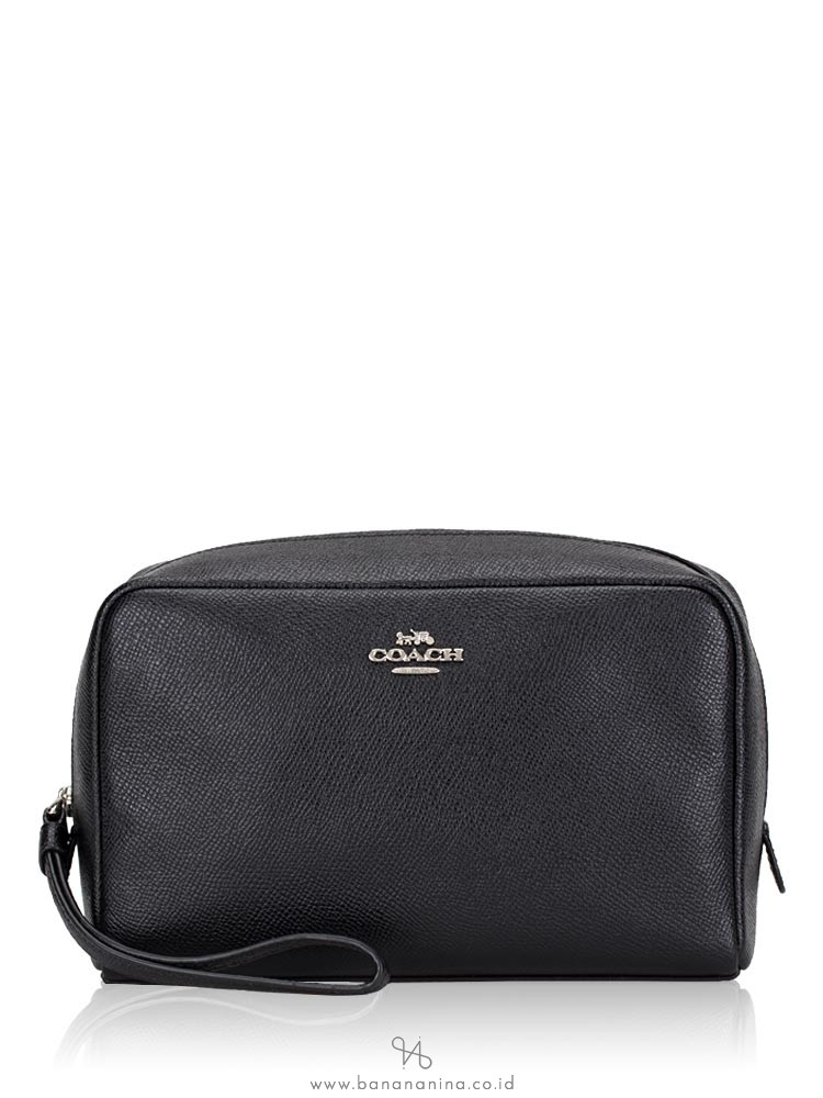 COACH 24797 Crossgrain Leather Cosmetic Case 20 Black