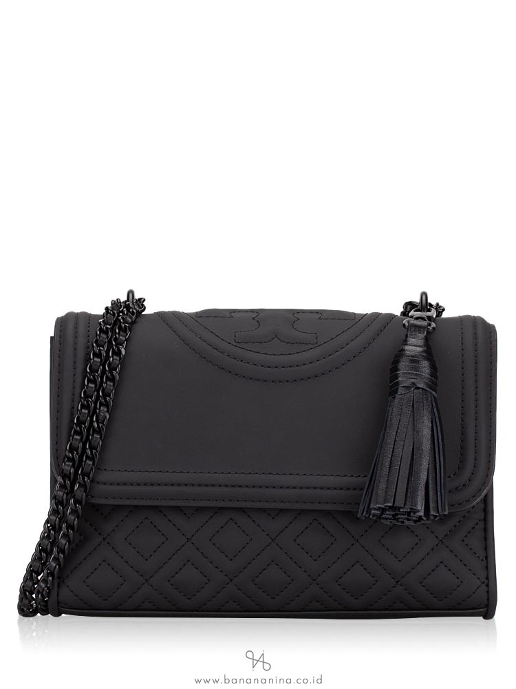 TORY BURCH Fleming Matte Small Convertible Shoulder Bag Black