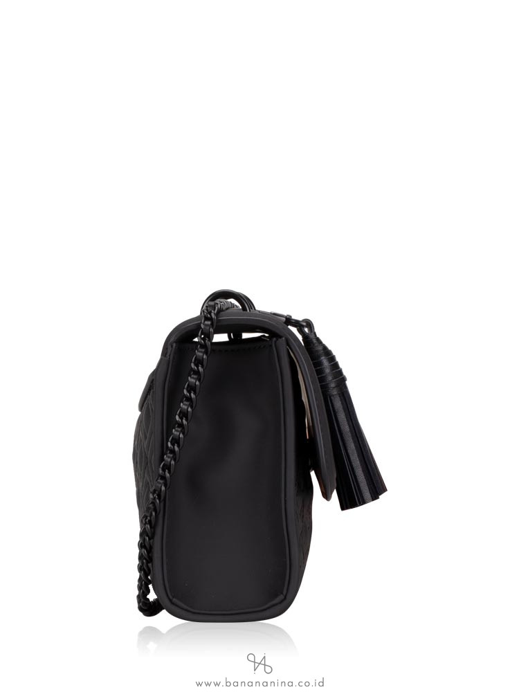 TORY BURCH Fleming Matte Small Convertible Shoulder Bag Black