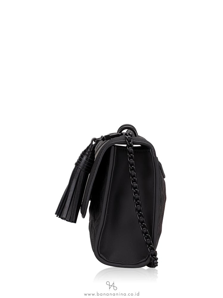 TORY BURCH Fleming Matte Small Convertible Shoulder Bag Black