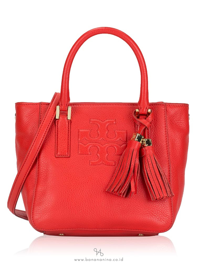 TORY BURCH Thea Mini Leather Bucket Bag Jasper