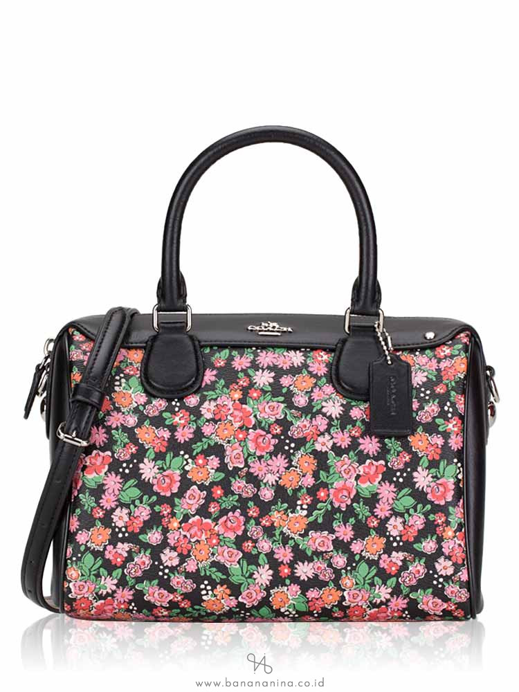 COACH 57882 Posey Cluster Floral Mini Bennett Satchel Pink Multi