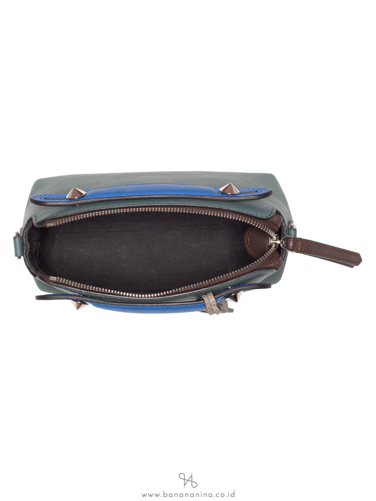 FENDI Tri-Color Mini By The Way Green Blue Brown