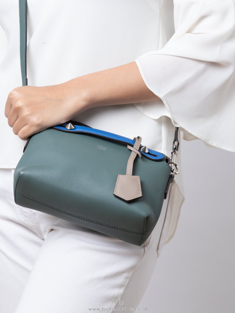 FENDI Tri-Color Mini By The Way Green Blue Brown