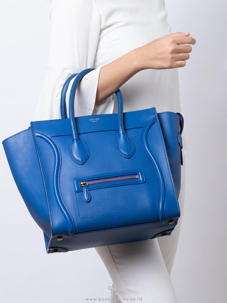 CELINE Mini Luggage Indigo