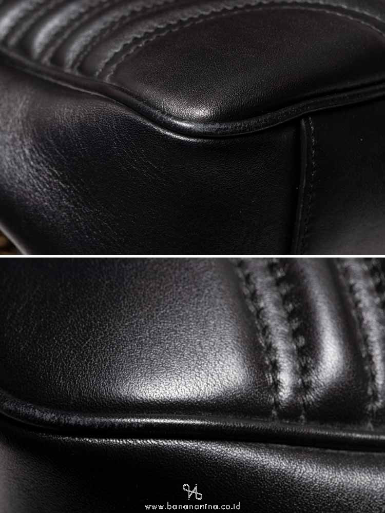 GUCCI GG Marmont Matelasse Medium Flap Bag Black