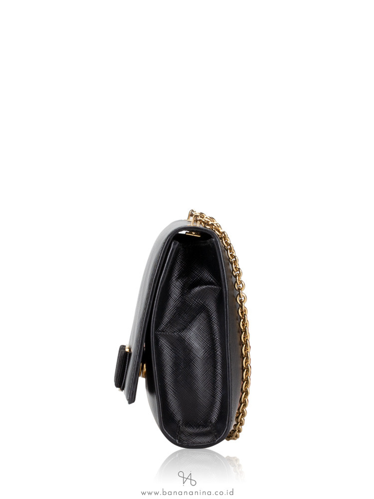 SALVATORE FERRAGAMO Ginny Vara Crossbody Black