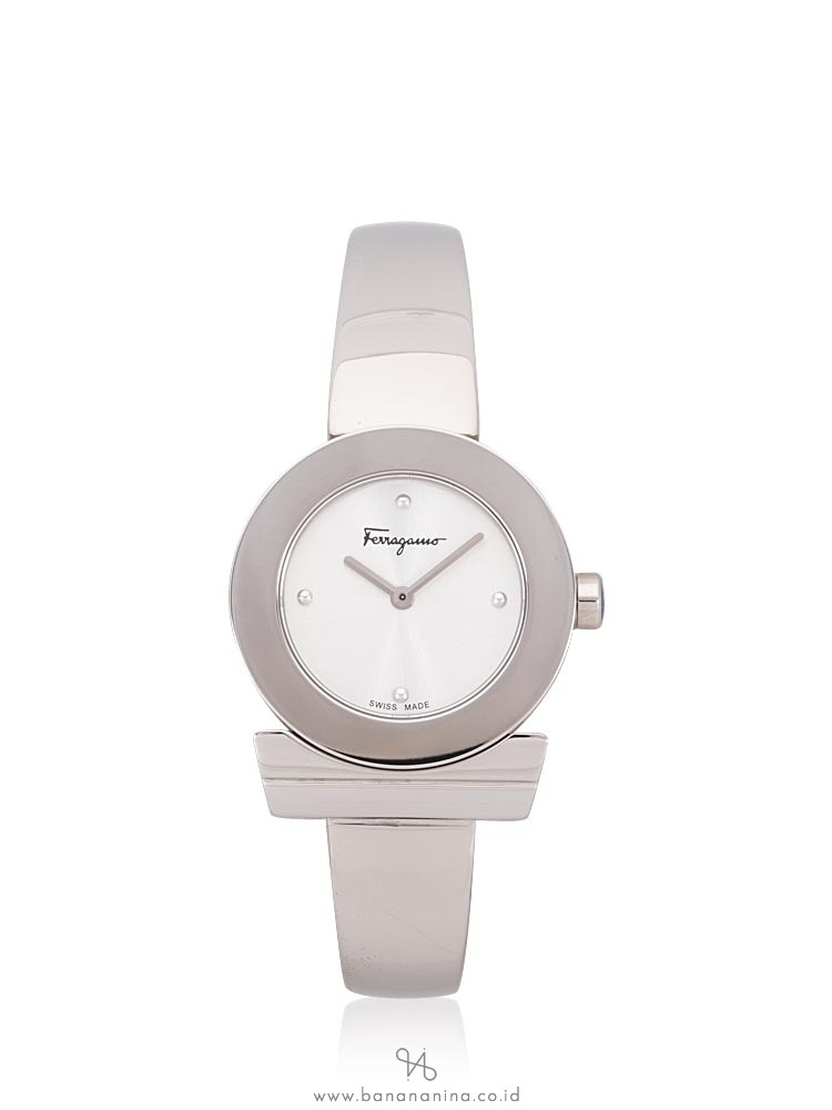 SALVATORE FERRAGAMO SFPD01019 Gancini 27mm Stainless Silver