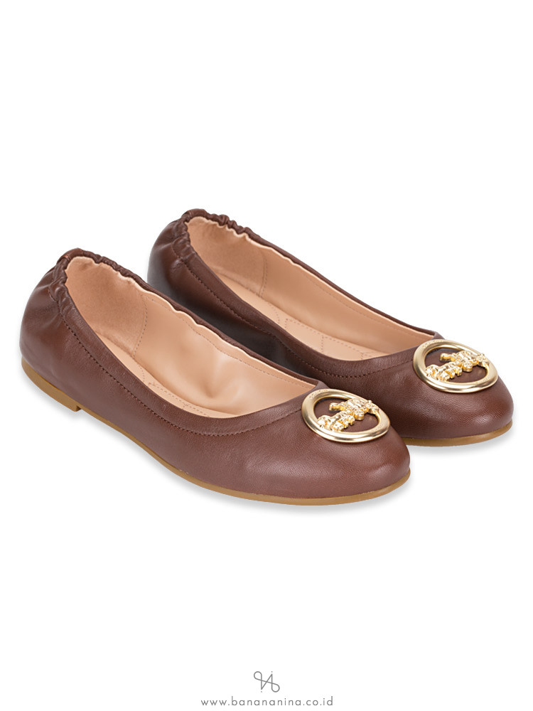 COACH FG2944 Bailey Leather Ballet Saddle Sz 5