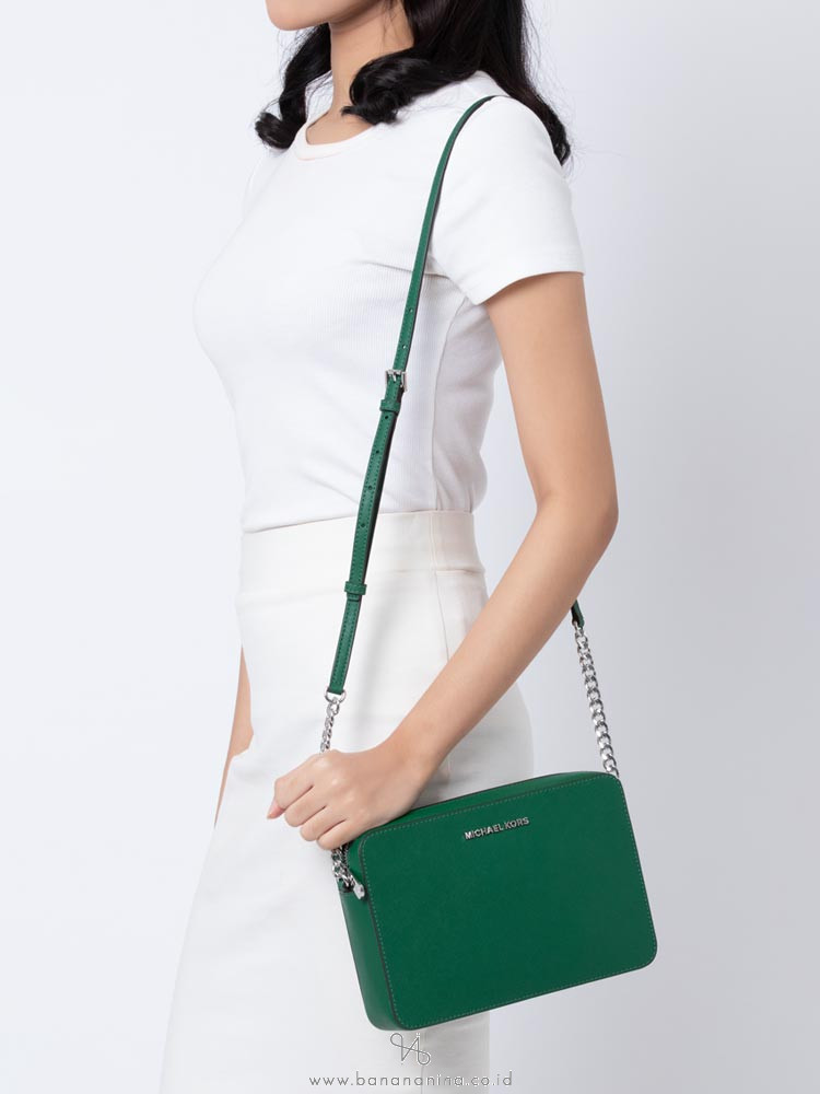 MICHAEL KORS Jet Set Item Large Crossbody Jewel Green