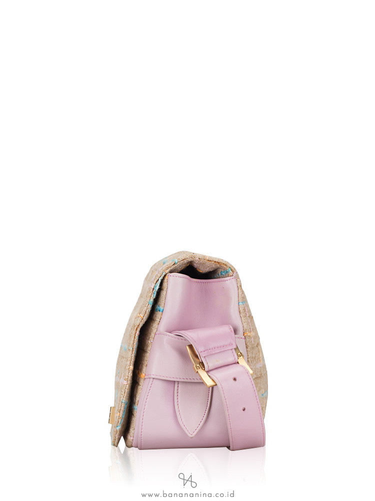 CHANEL Tweed Mademoiselle Turnlock Crossbody Pink