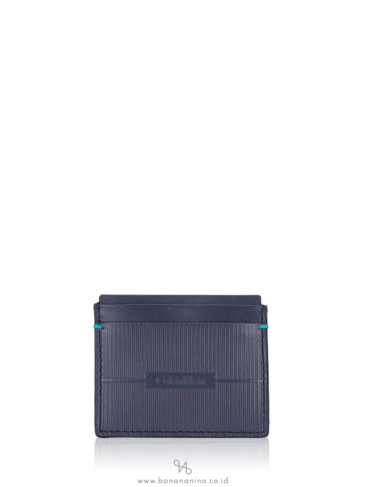 CALVIN KLEIN Leather Card Case Navy