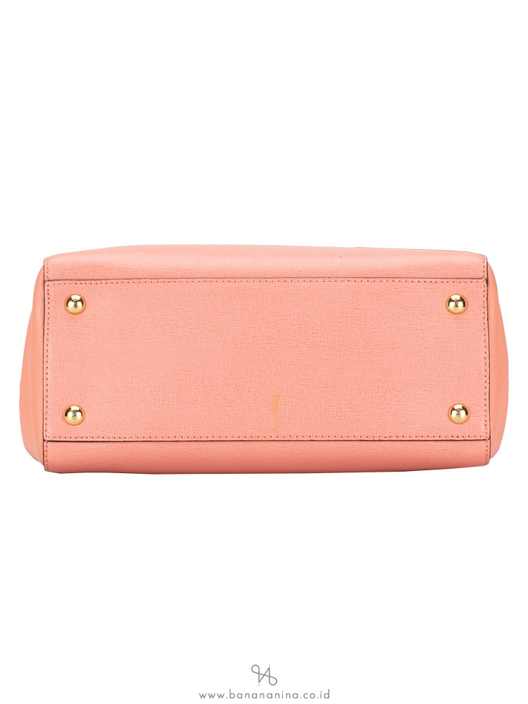 FENDI Vitello Elite Petite 2 Jours Tote Pink