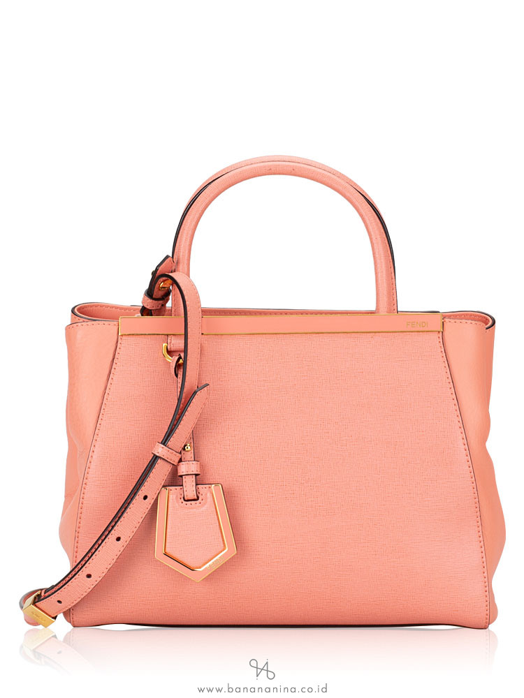 FENDI Vitello Elite Petite 2 Jours Tote Pink