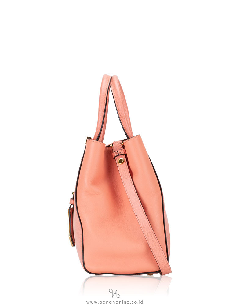 FENDI Vitello Elite Petite 2 Jours Tote Pink