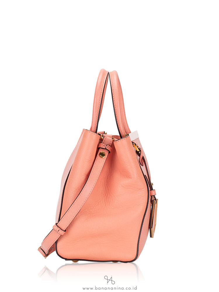 FENDI Vitello Elite Petite 2 Jours Tote Pink