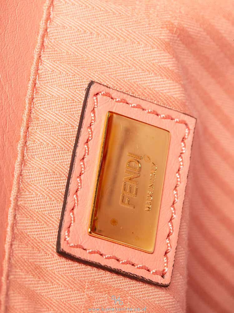 FENDI Vitello Elite Petite 2 Jours Tote Pink