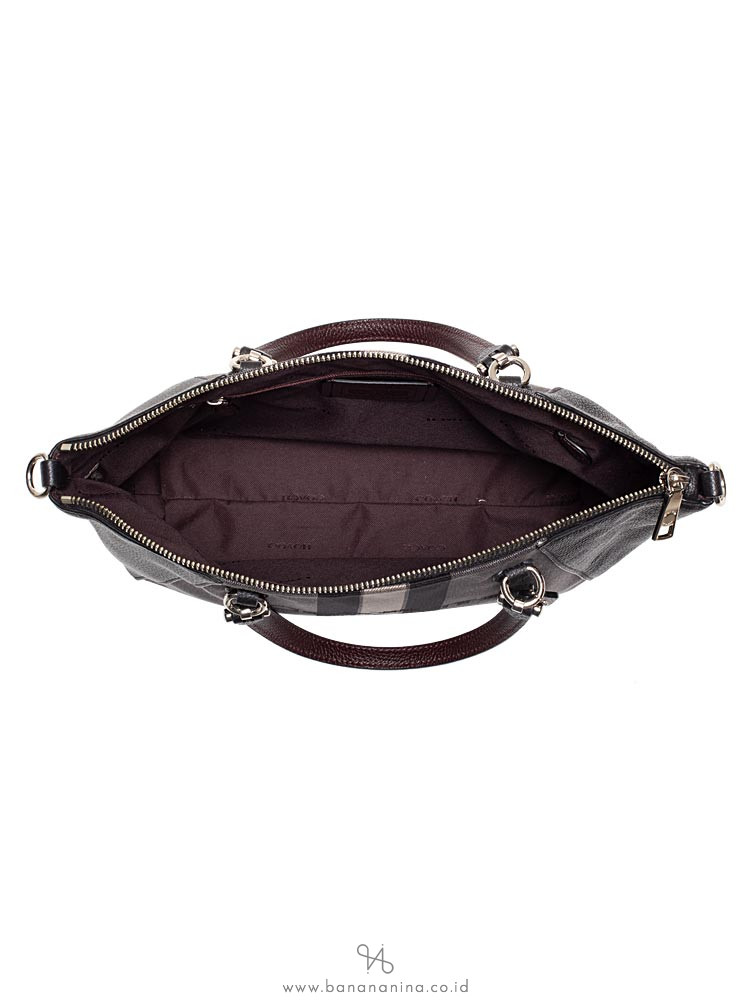 COACH 69646 Horse Carriage Jacquard Prairie Satchel Black