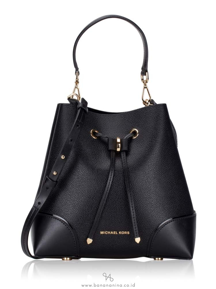 MICHAEL KORS Mercer Gallery Medium Convertible Bucket Black