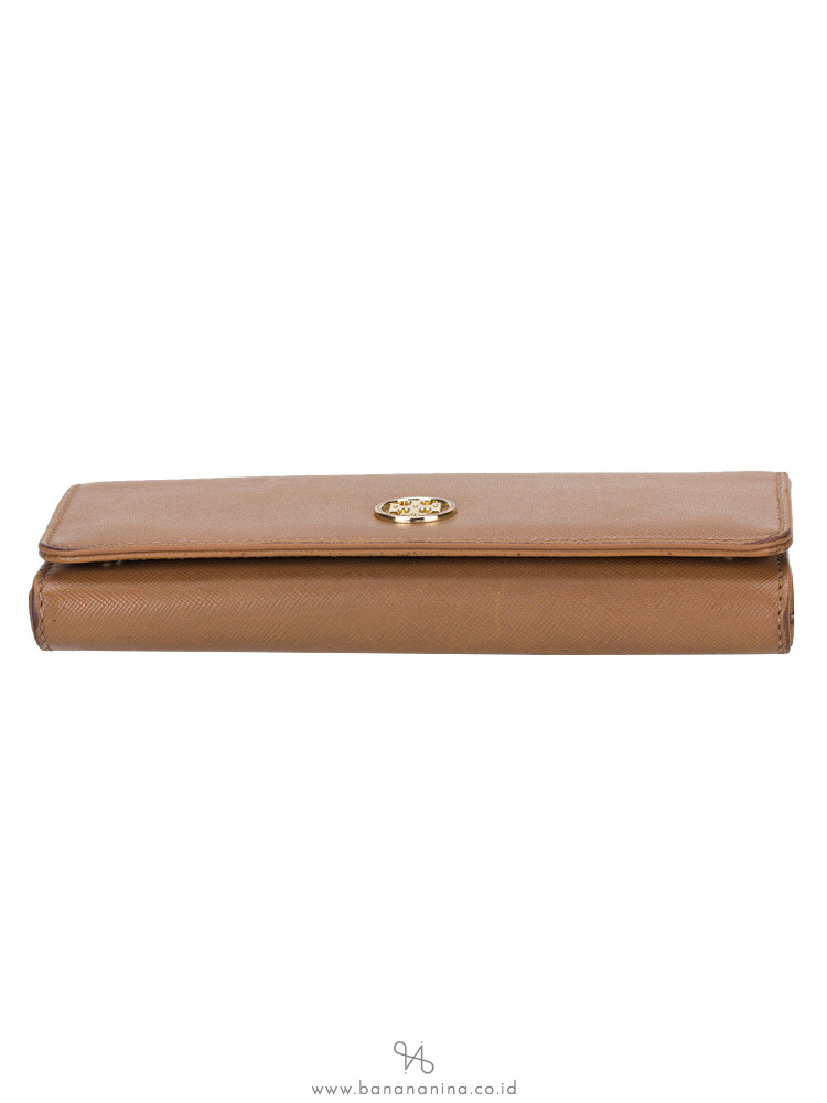 TORY BURCH Robinson Envelope Wallet Tigers Eye