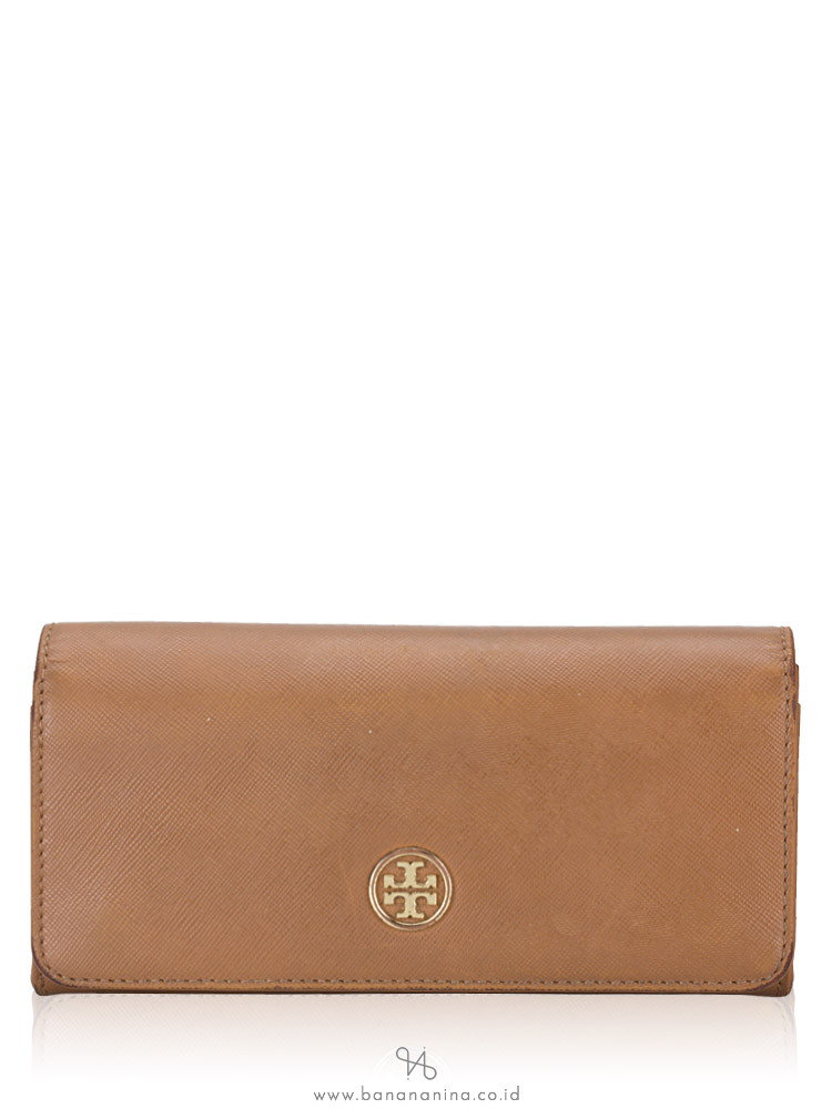 TORY BURCH Robinson Envelope Wallet Tigers Eye