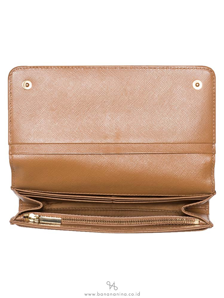TORY BURCH Robinson Envelope Wallet Tigers Eye