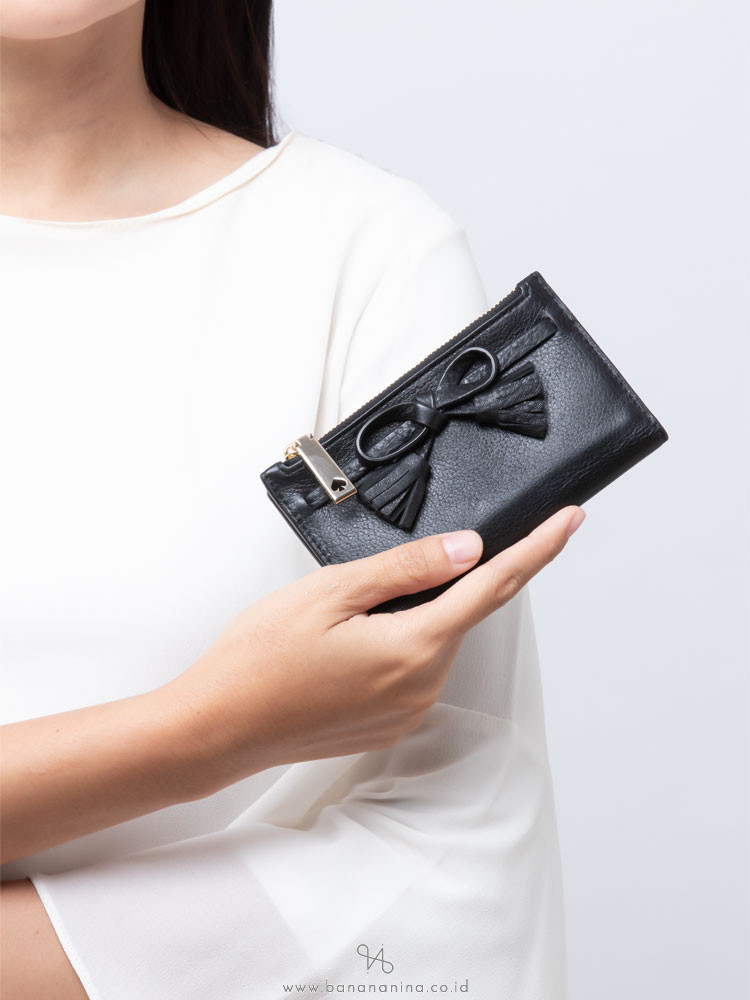 KATE SPADE Hayes Small Wallet Black Warm