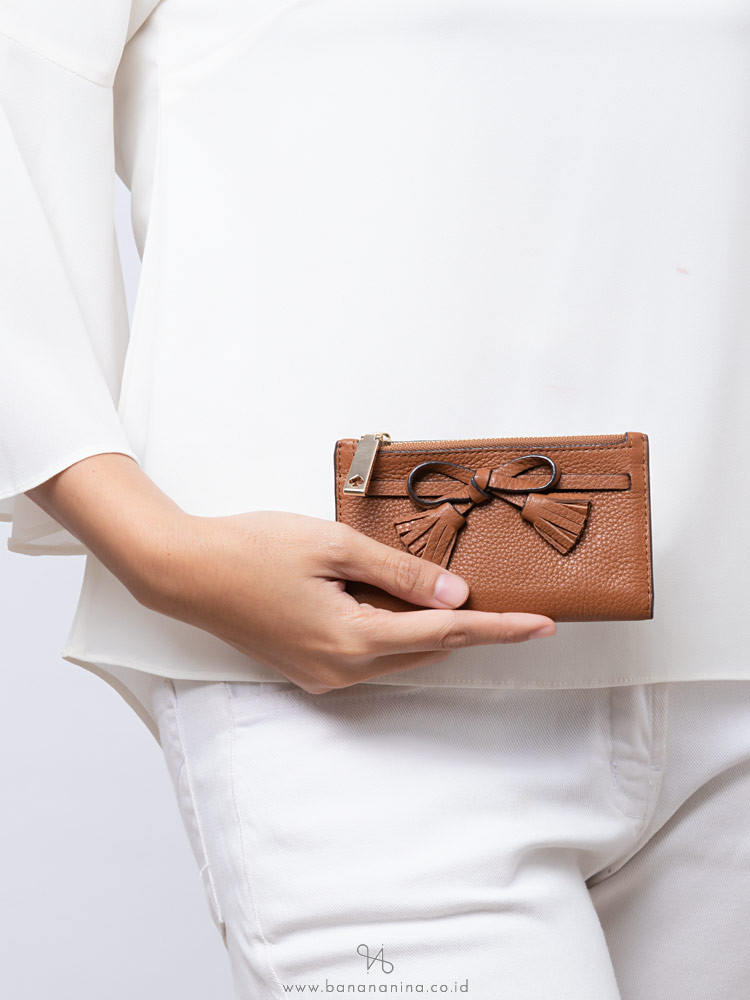 KATE SPADE Hayes Small Wallet Warm Gingerbread Red